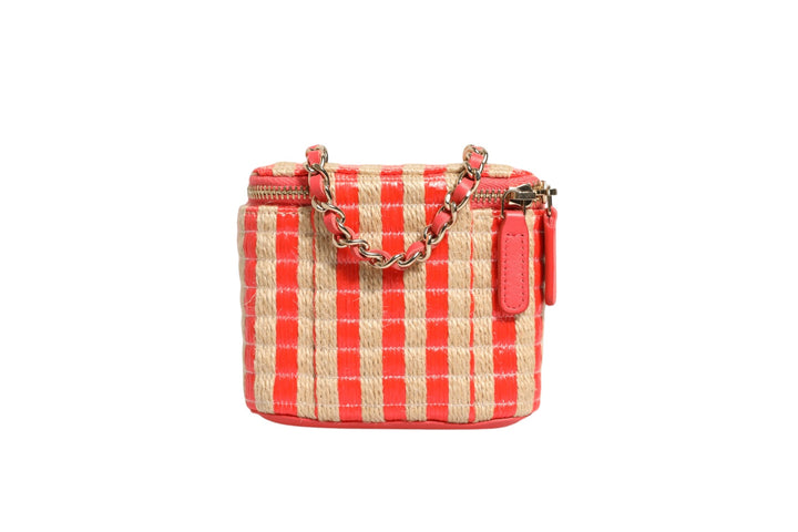 Chanel Raffia Jute stripet miniveske