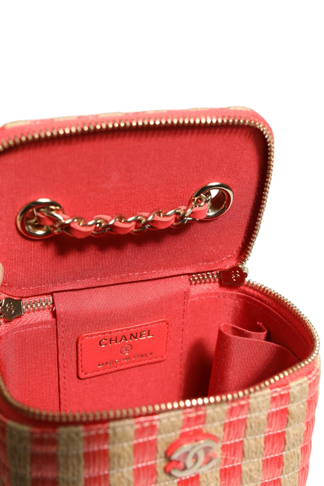 Chanel Raffia Jute stripet miniveske