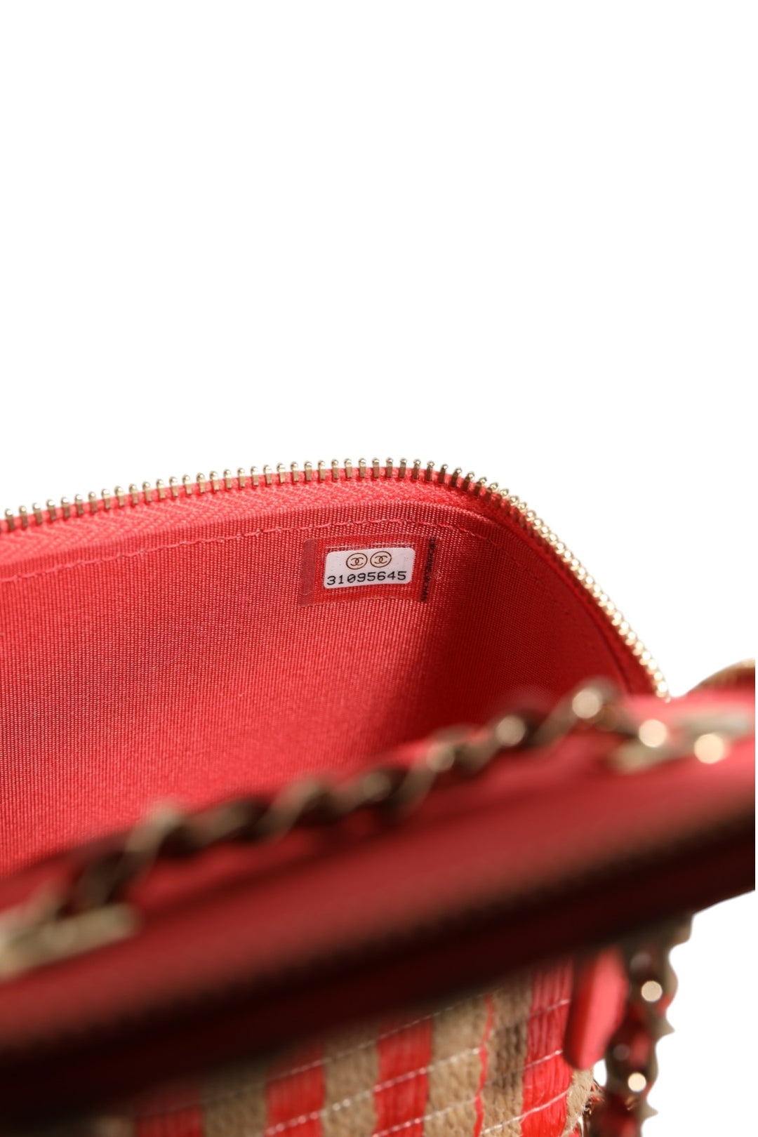 Chanel Raffia Jute stripet miniveske