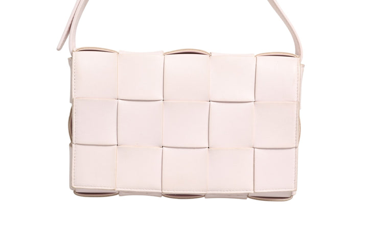 Bottega Veneta Pink Intrecciato Cassette Skulderveske