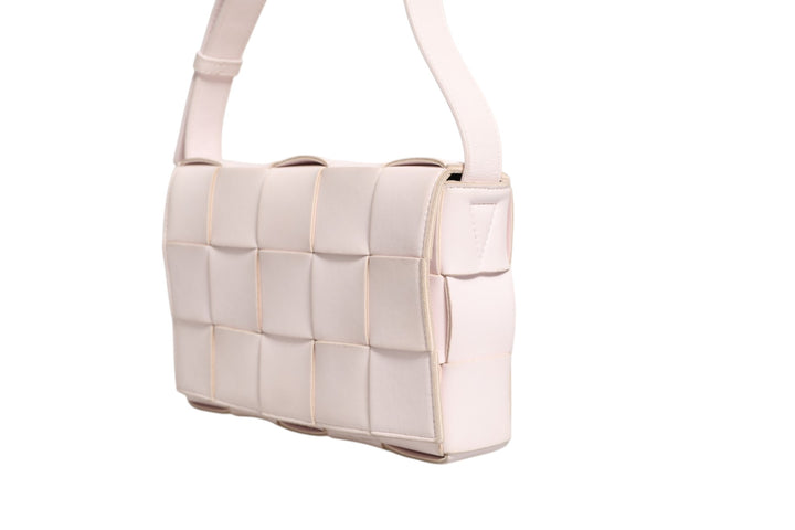 Bottega Veneta Pink Intrecciato Cassette Skulderveske
