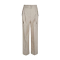 Pantalones cargo de algodón beige Prada