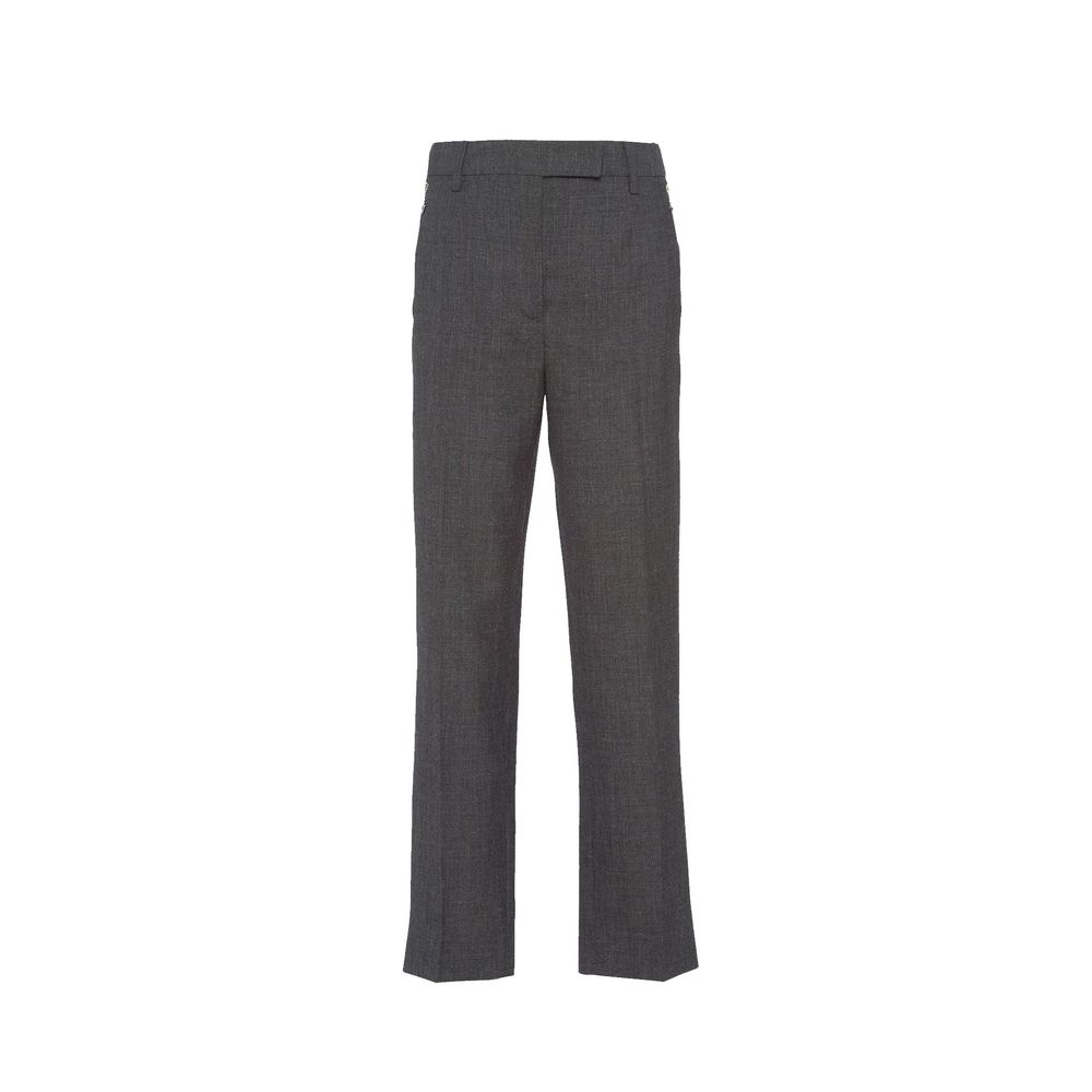 Pantalones Prada gris de lana virgen