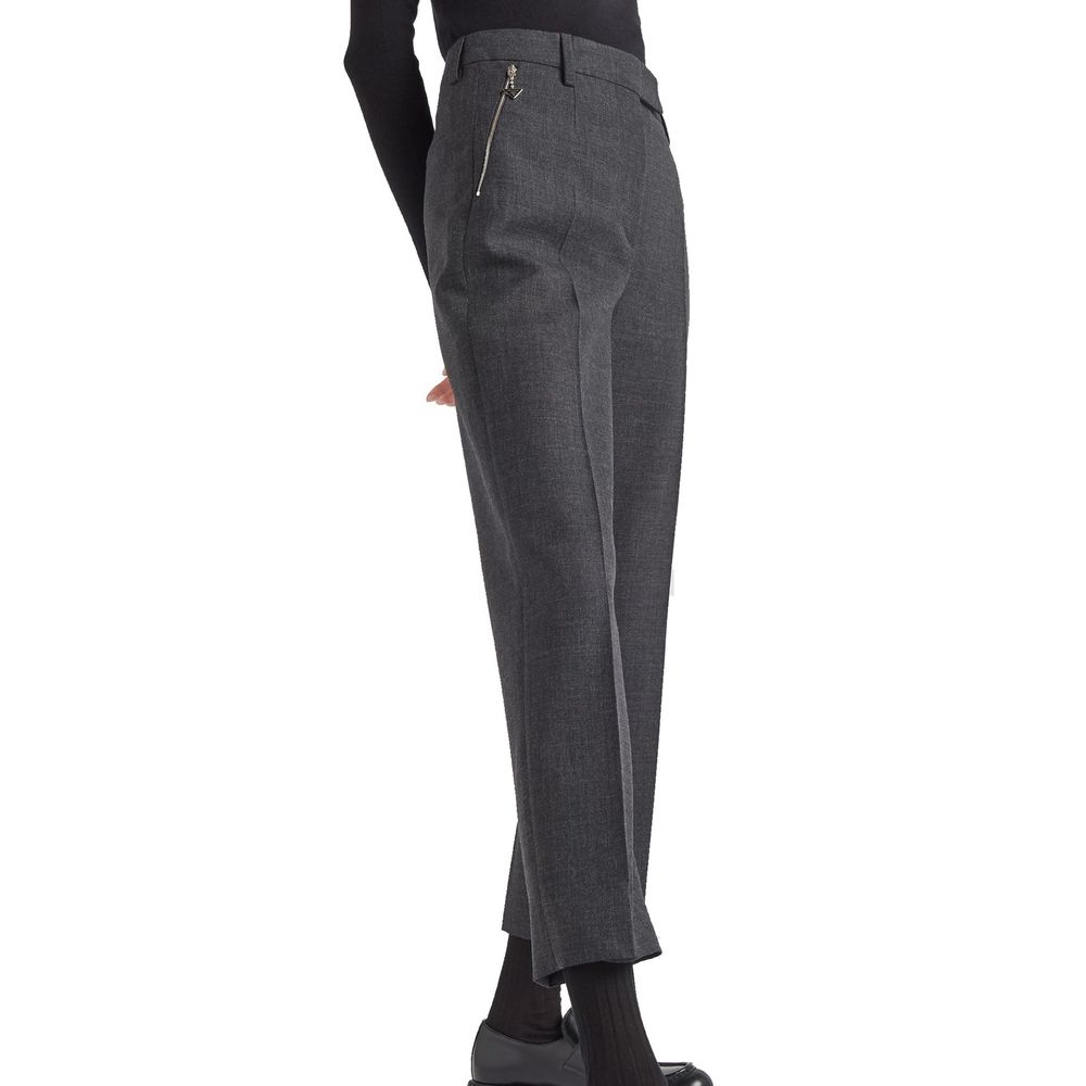 Pantalones Prada gris de lana virgen