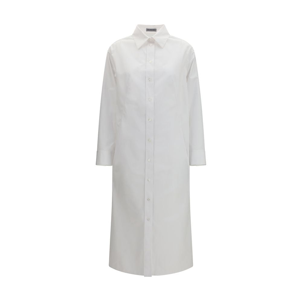 Balenciaga hvit bomullskjole i uformell stil