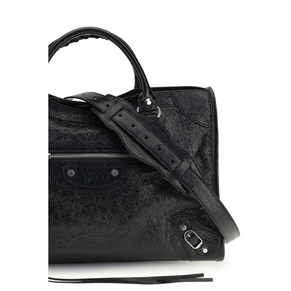 Balenciaga sort skulderremveske i lammeskinn fra Ovis Aries