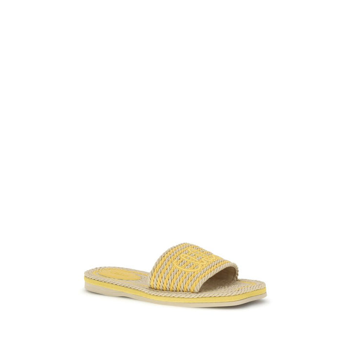 Chloé Beige Lamb Ovis Aries Aries Flate Sandaler