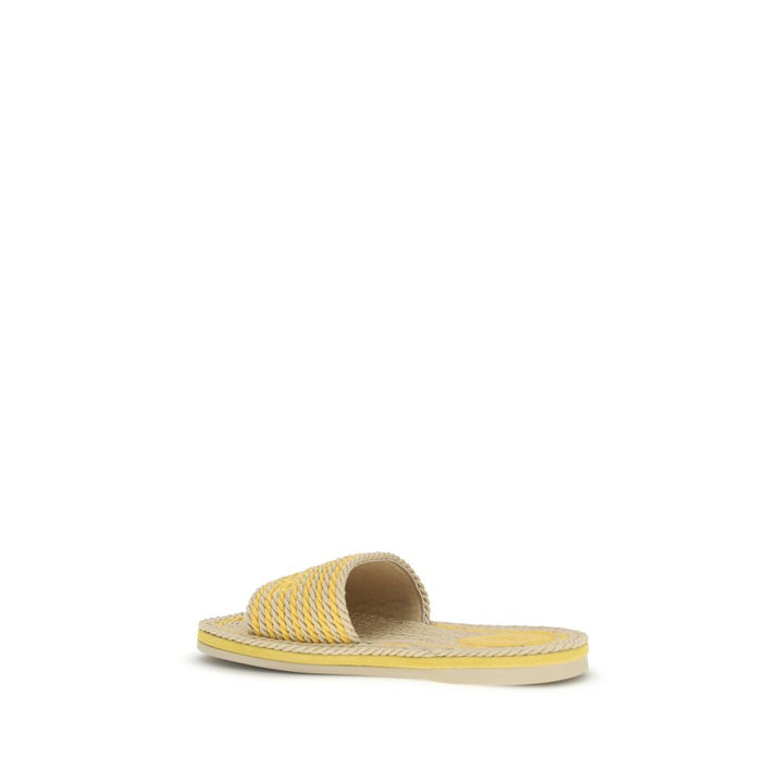 Chloé Beige Lamb Ovis Aries Aries Flate Sandaler