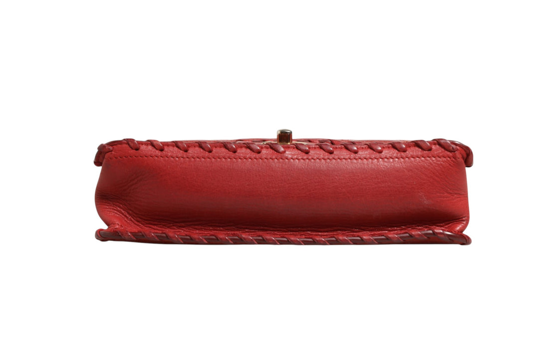 Chanel Mini Flap Bag Lammeskinn Flettet Kalveskinn Gullfarget Metall
