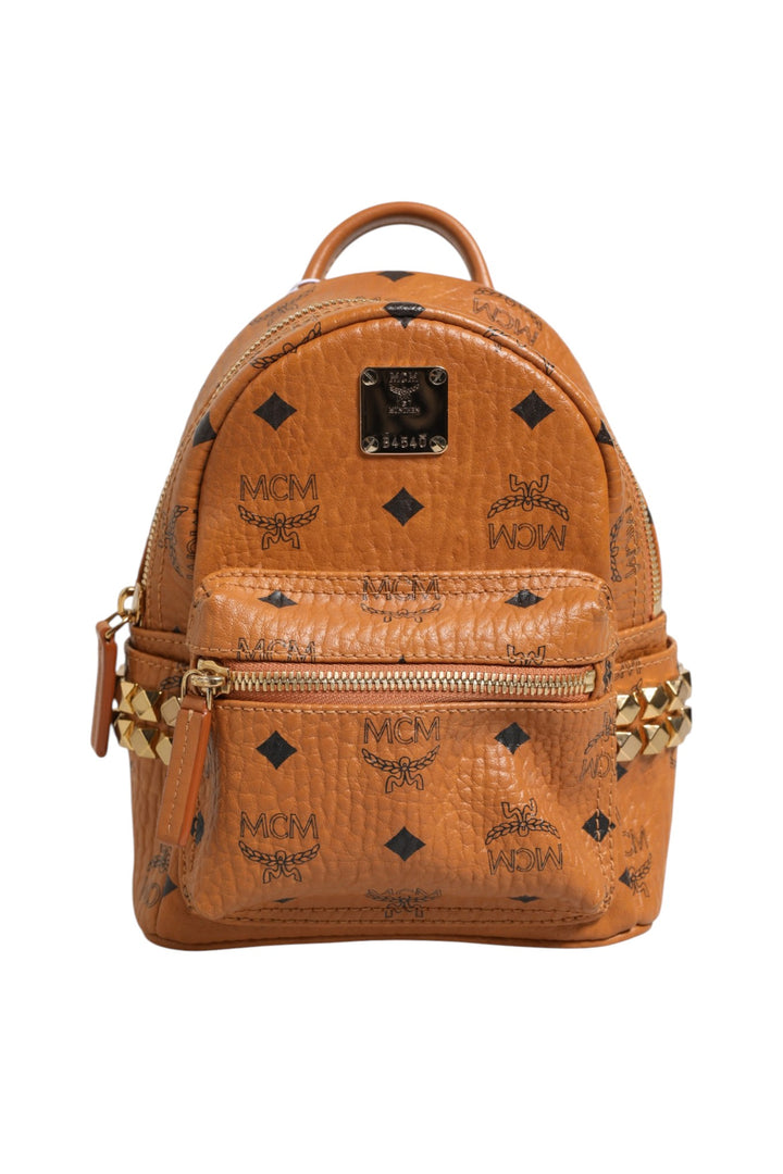 MCM Stark Mini Ryggsekk i Visetos Cognac