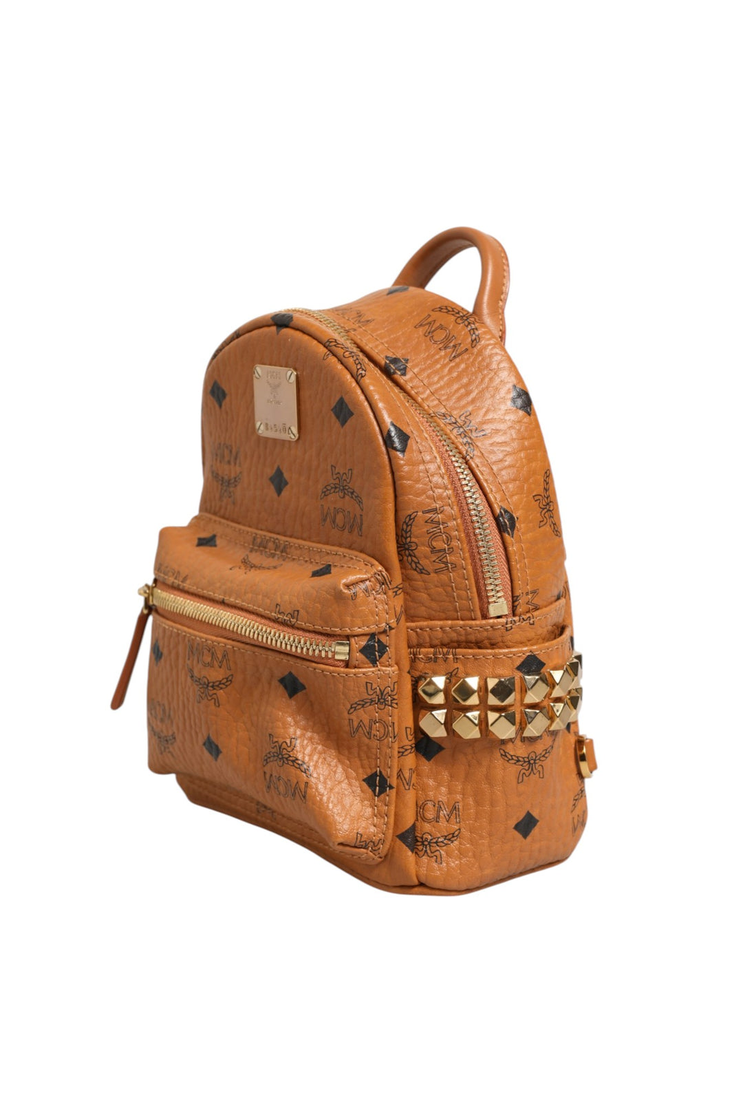 MCM Stark Mini Ryggsekk i Visetos Cognac