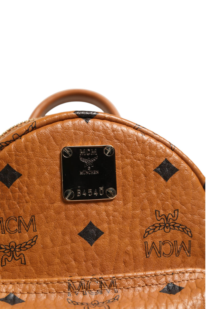 MCM Stark Mini Ryggsekk i Visetos Cognac