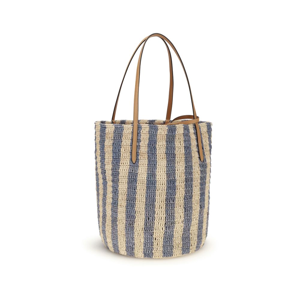 Valentino Garavani Kurvveske i Flerfarget Raffia