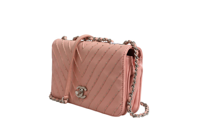 Chanel Small Classic Double Flap Bag Lys Rosa Chevron