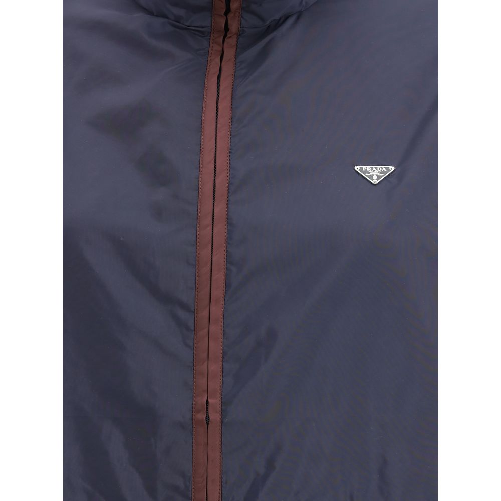 Chaqueta de Prada de nailon azul