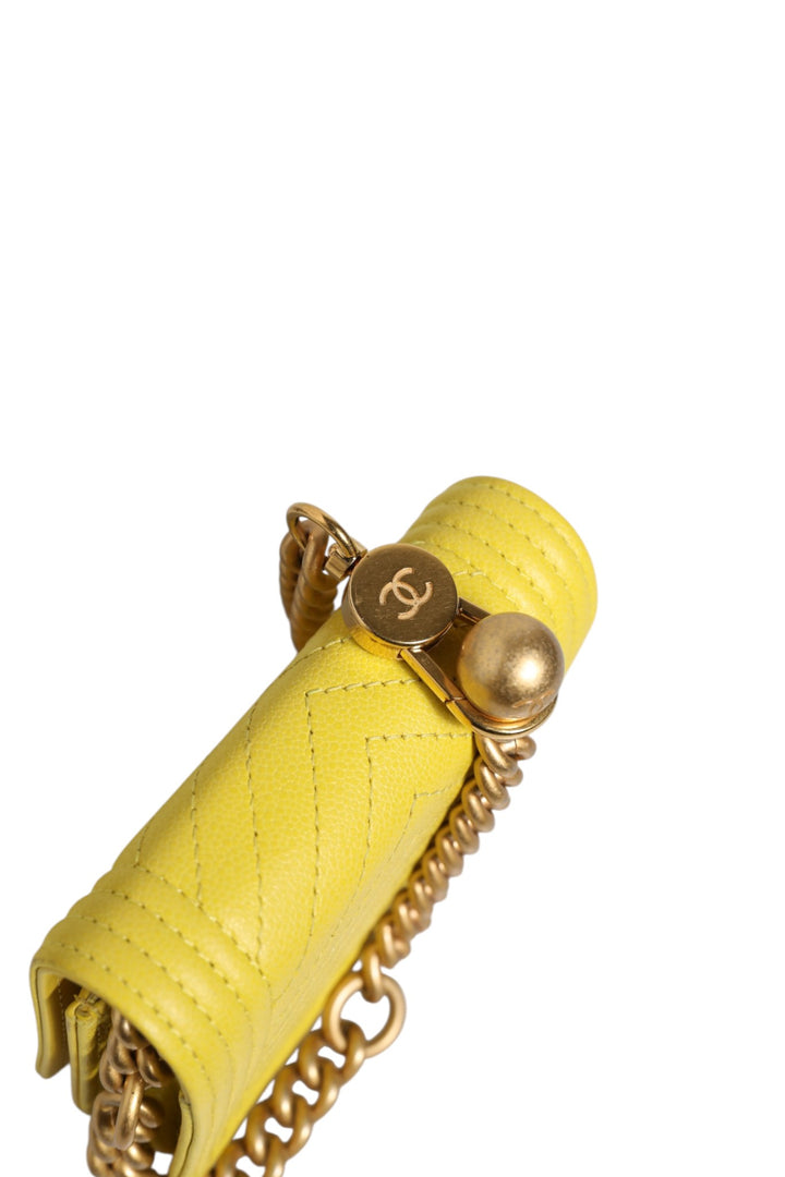 Chanel Crossbody Gul Skinnveske