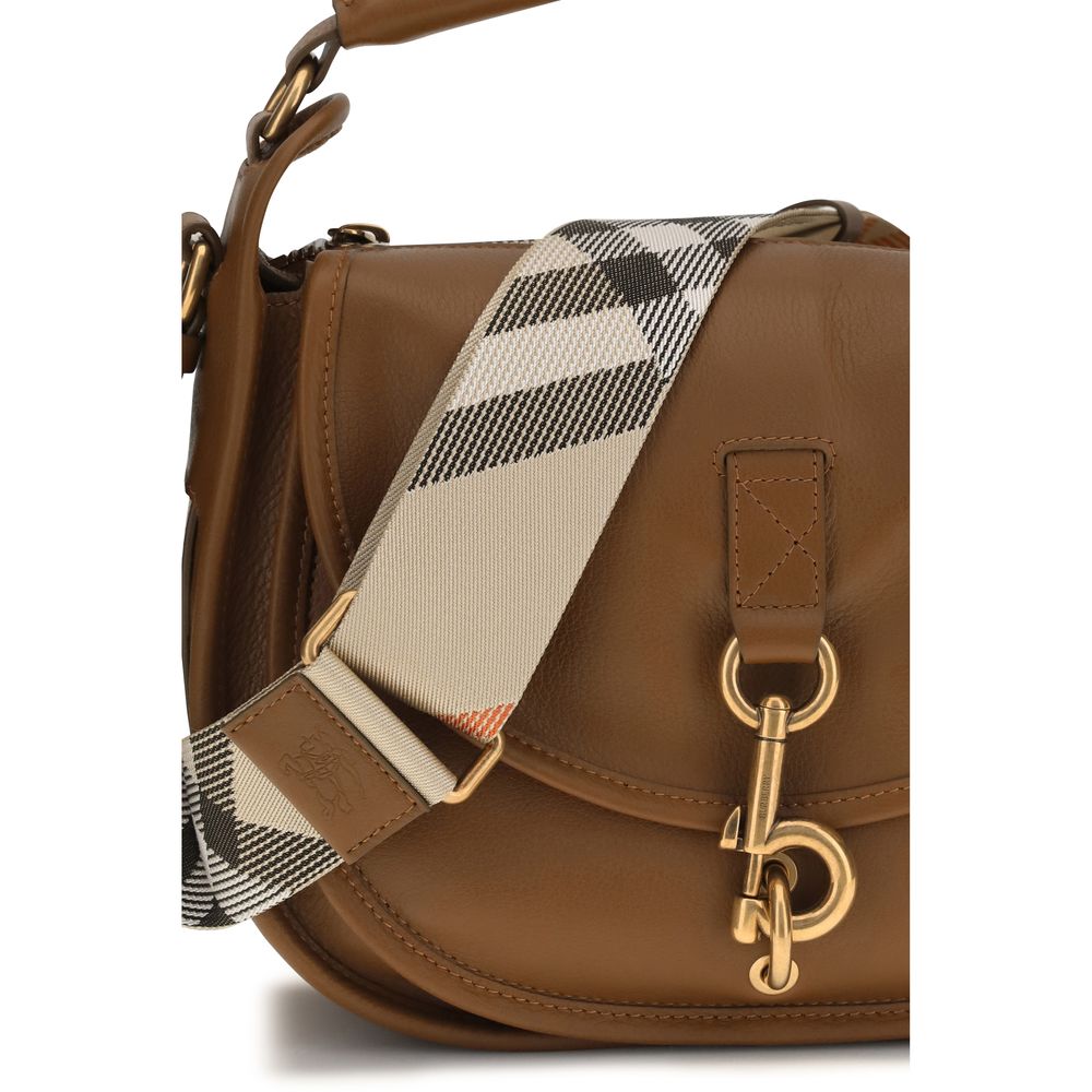 Burberry Brun Kalveskinn Bos Taurus Skulderveske