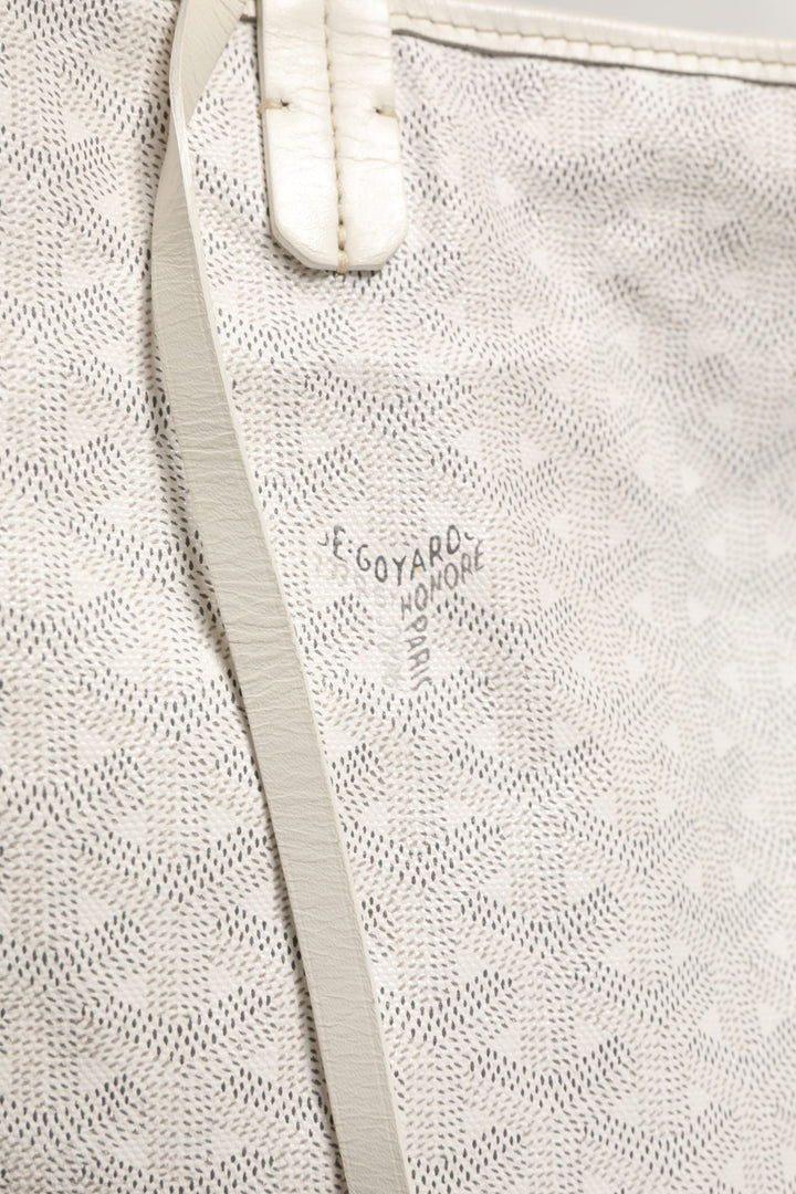 Saint Louis PM Tote Bag i Goyardine Canvas Hvit