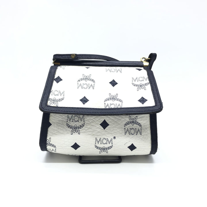 MCM Mini Crossbody Veske Hvit Visetos
