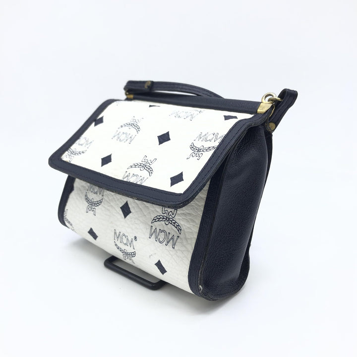 MCM Mini Crossbody Veske Hvit Visetos