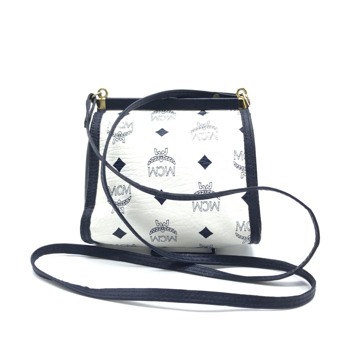 MCM Mini Crossbody Veske Hvit Visetos