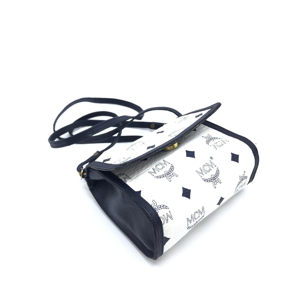 MCM Mini Crossbody Veske Hvit Visetos