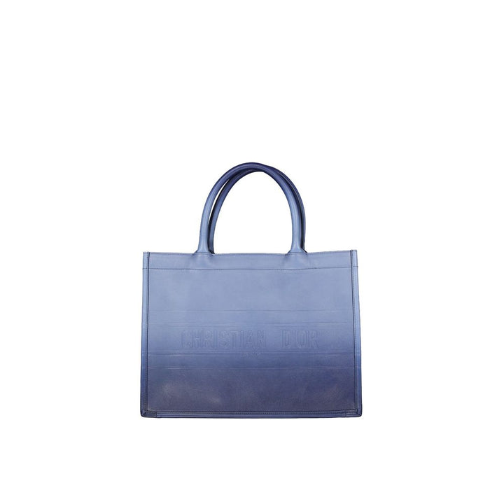 Dior totebag i blått kalveskinn