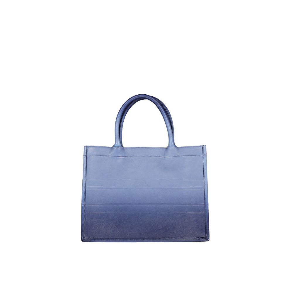 Dior totebag i blått kalveskinn