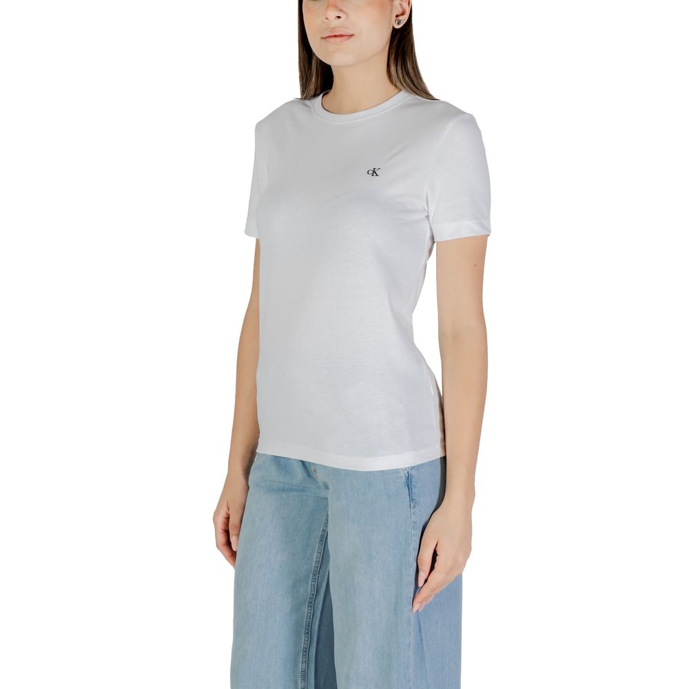 Calvin Klein Jeans Hvit T-skjorte i bomull