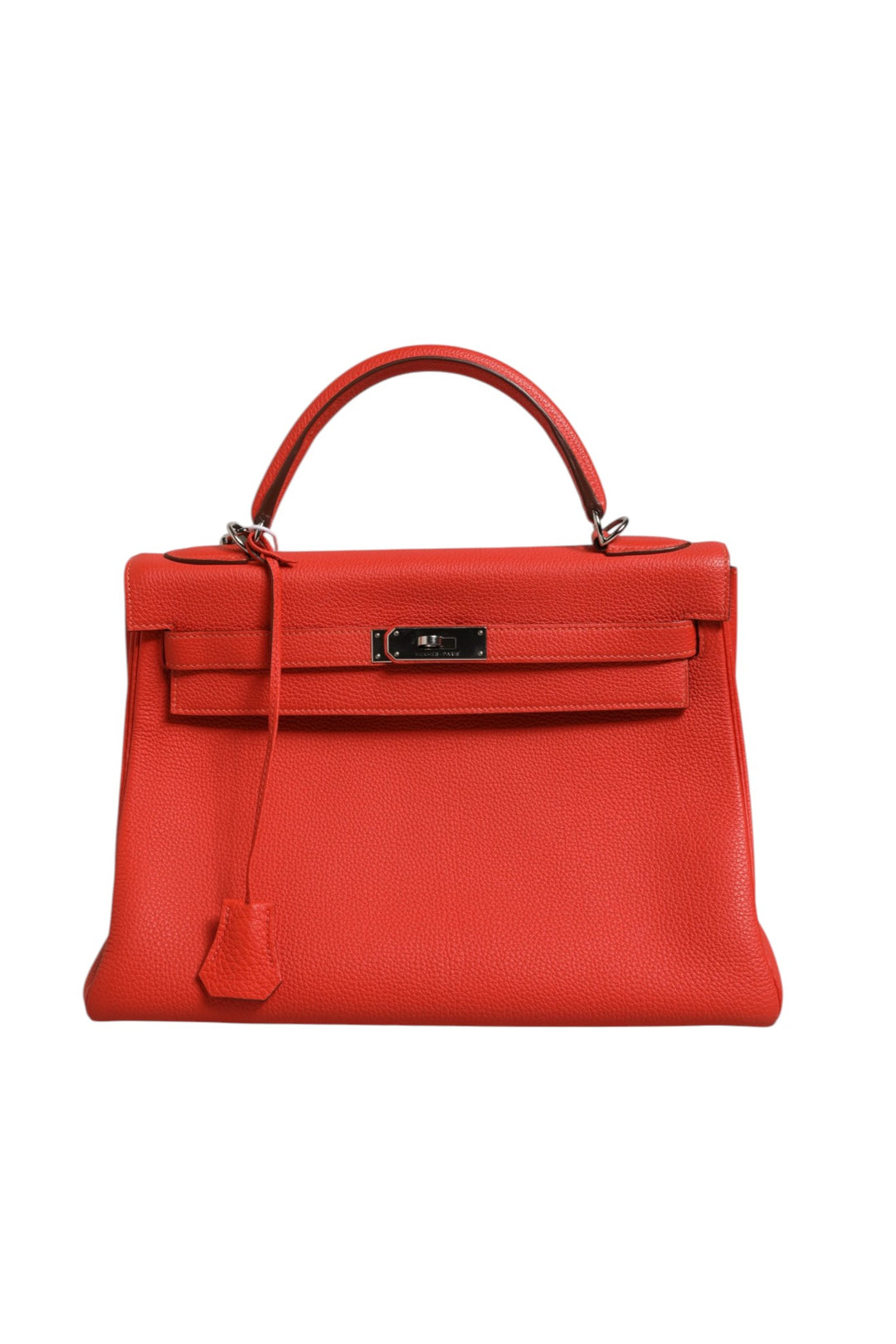 Hermès Kelly 32 toveis håndveske med palladiumbeslag