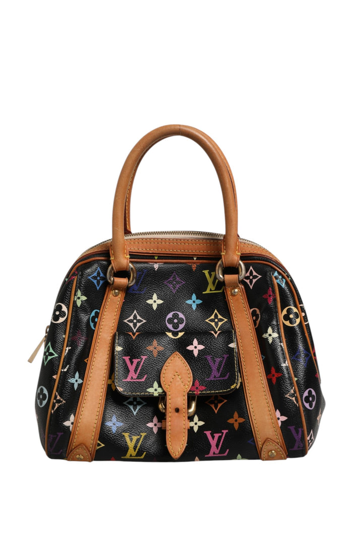 Louis Vuitton Black Monogram Multicolor Canvas Priscilla Håndveske