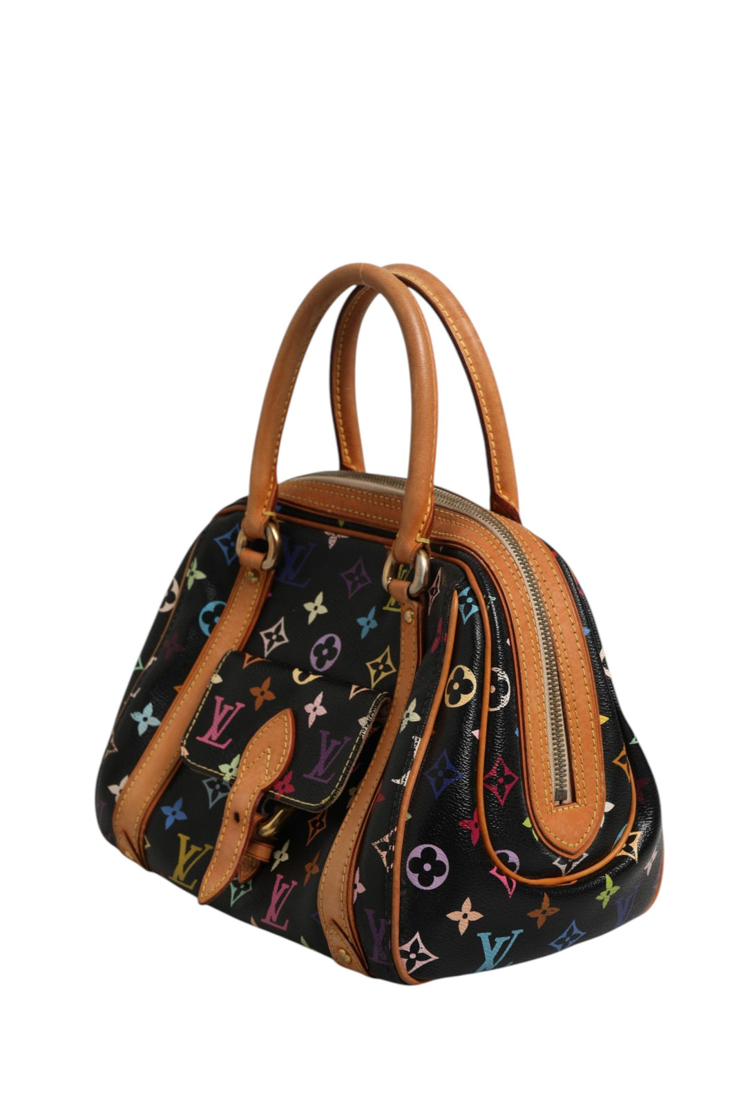 Louis Vuitton Black Monogram Multicolor Canvas Priscilla Håndveske