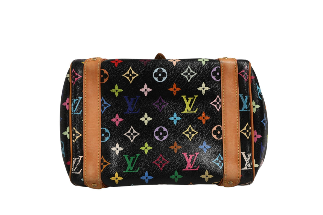 Louis Vuitton Black Monogram Multicolor Canvas Priscilla Håndveske