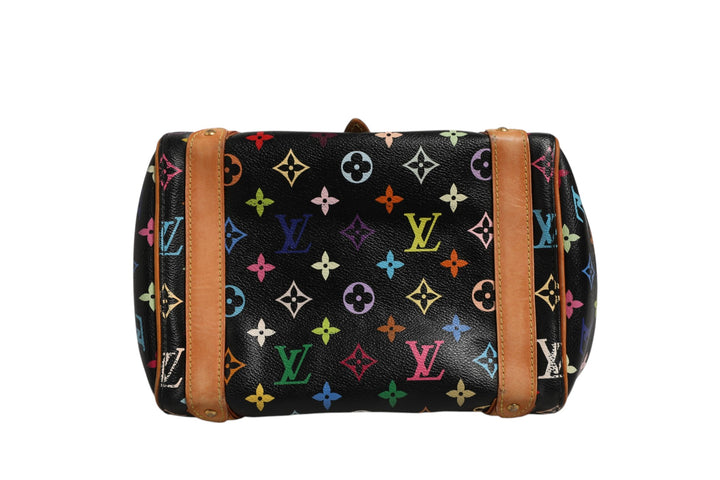 Louis Vuitton Black Monogram Multicolor Canvas Priscilla Håndveske