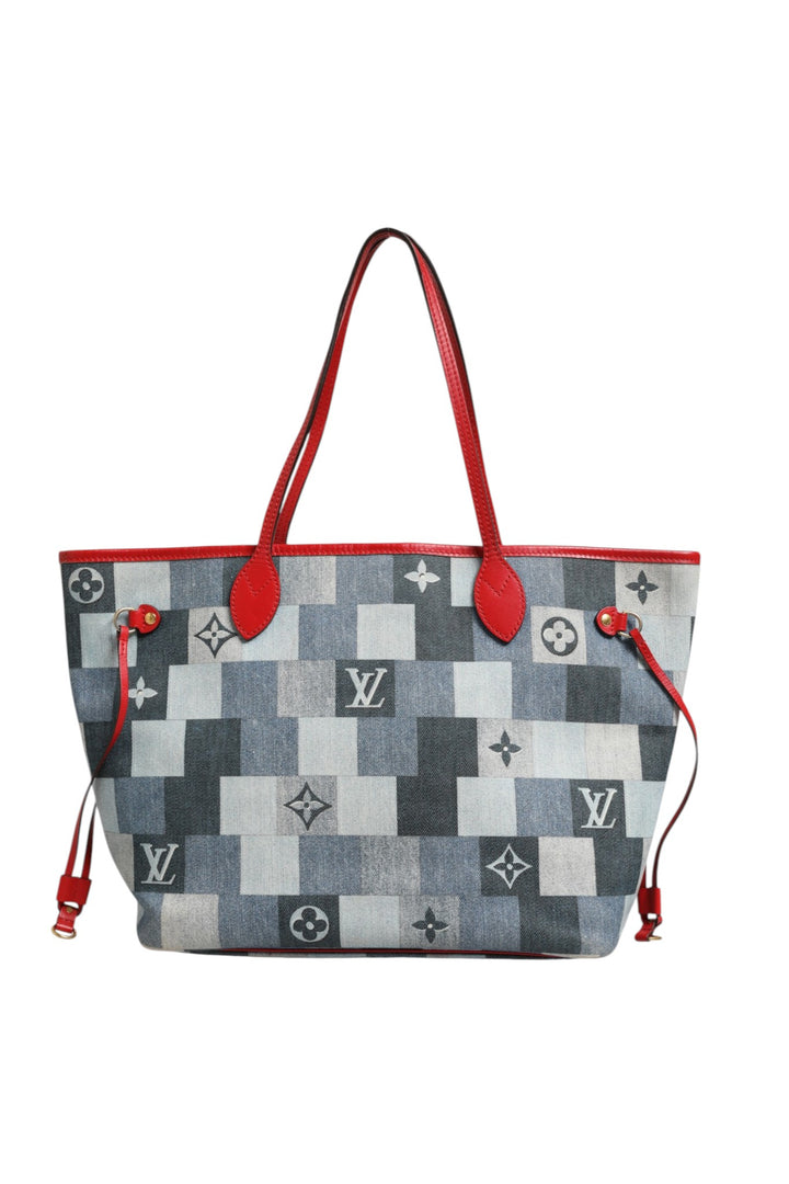 Louis Vuitton Neverfull Patchwork Monogram Denim Toteveske