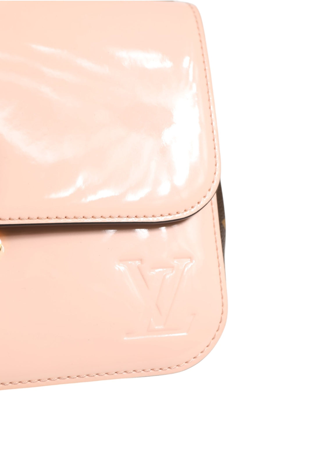 Louis Vuitton Pink Vernis and Monogram Canvas Cherrywood BB skulderveske