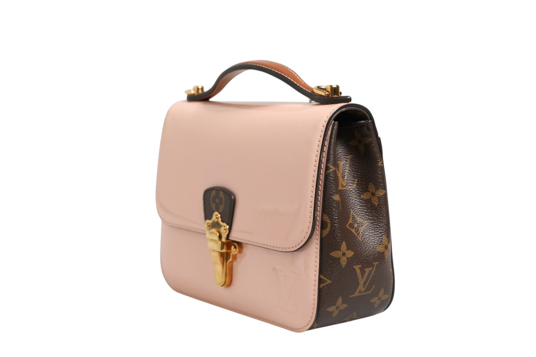 Louis Vuitton Pink Vernis and Monogram Canvas Cherrywood BB skulderveske