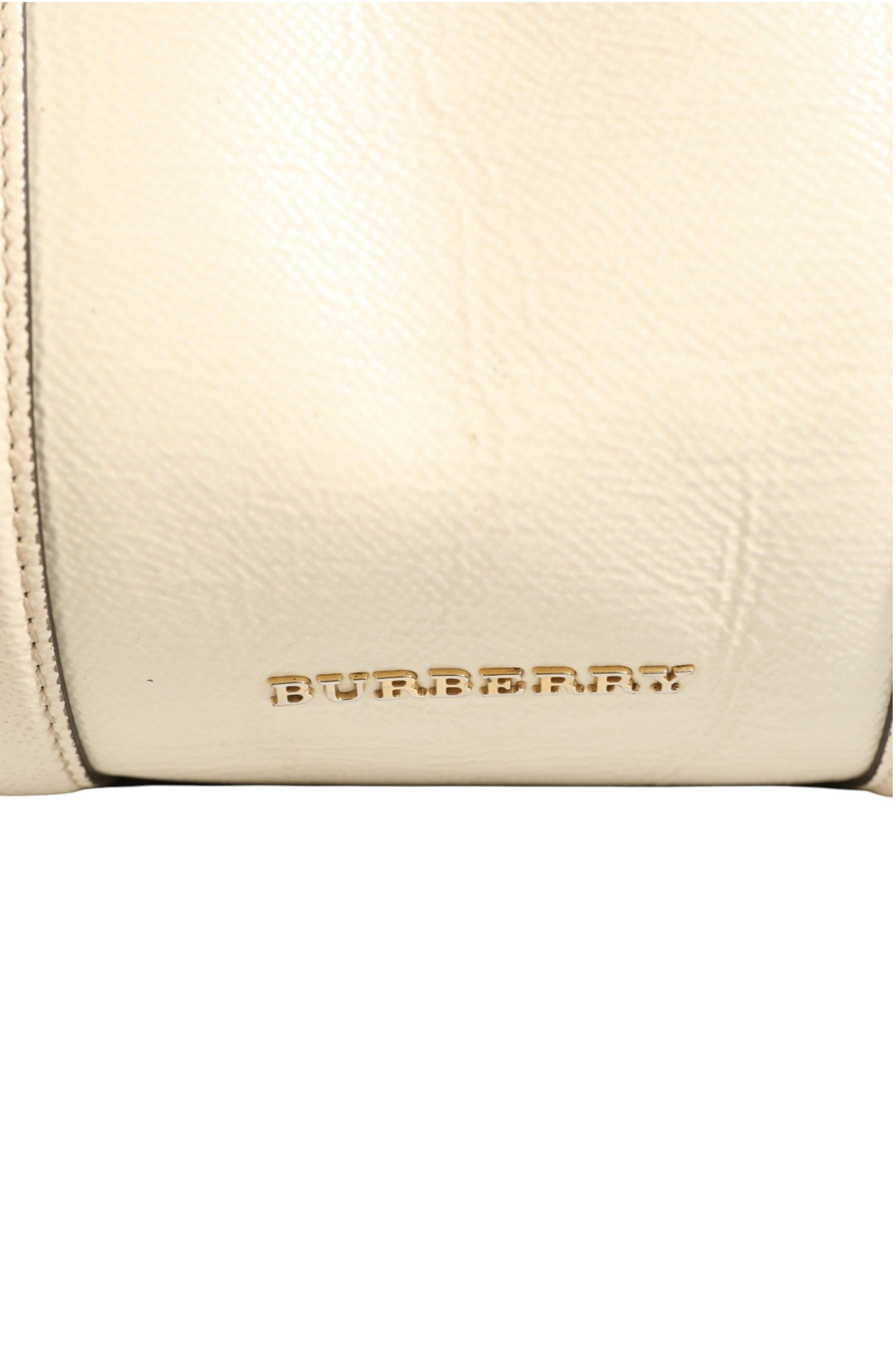 Burberry Chalk White stor veske i skinn