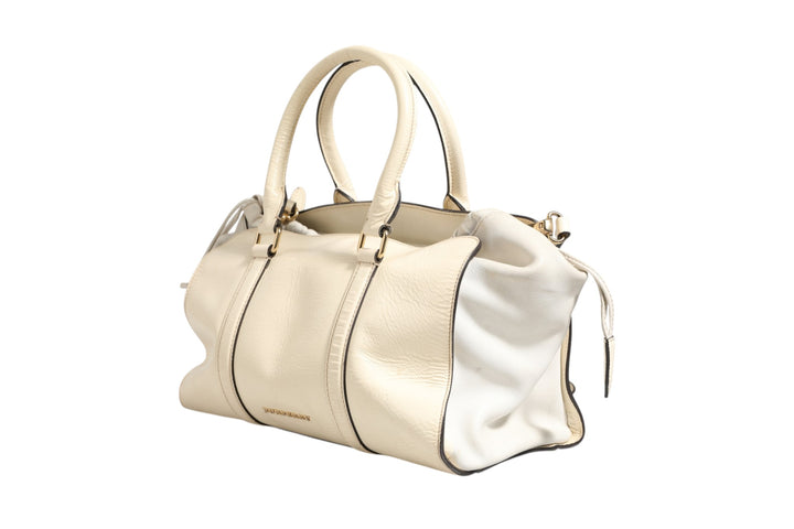 Burberry Chalk White stor veske i skinn