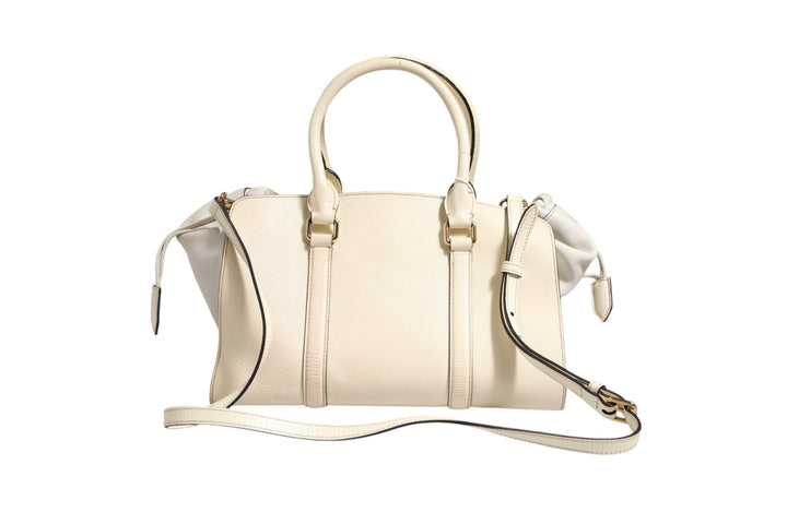 Burberry Chalk White stor veske i skinn