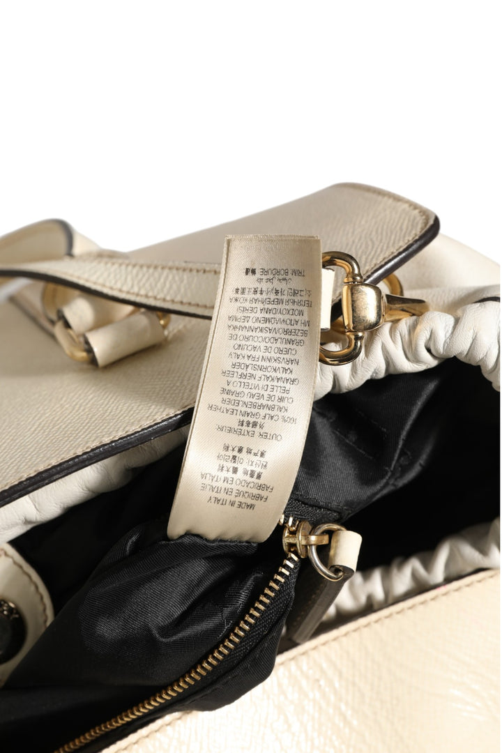 Burberry Chalk White stor veske i skinn