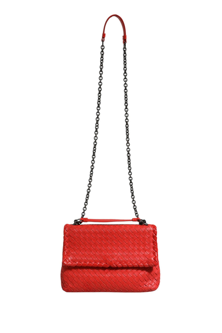 Bottega Veneta Olimpia liten skulderveske i Intrecciato-skinn