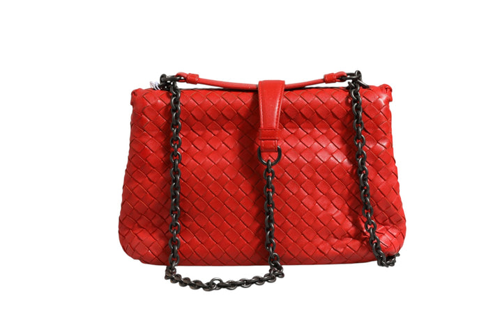 Bottega Veneta Olimpia liten skulderveske i Intrecciato-skinn