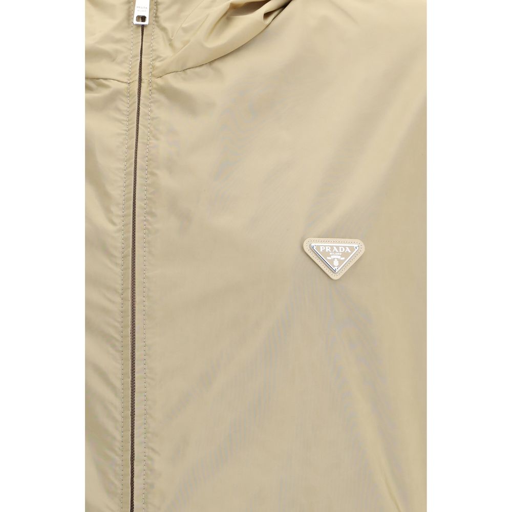 Chaqueta Prada de Poliamida Reciclada Beige