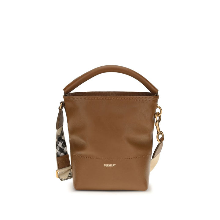 Burberry Brown Calf Leather Bos Taurus Bucket Bag