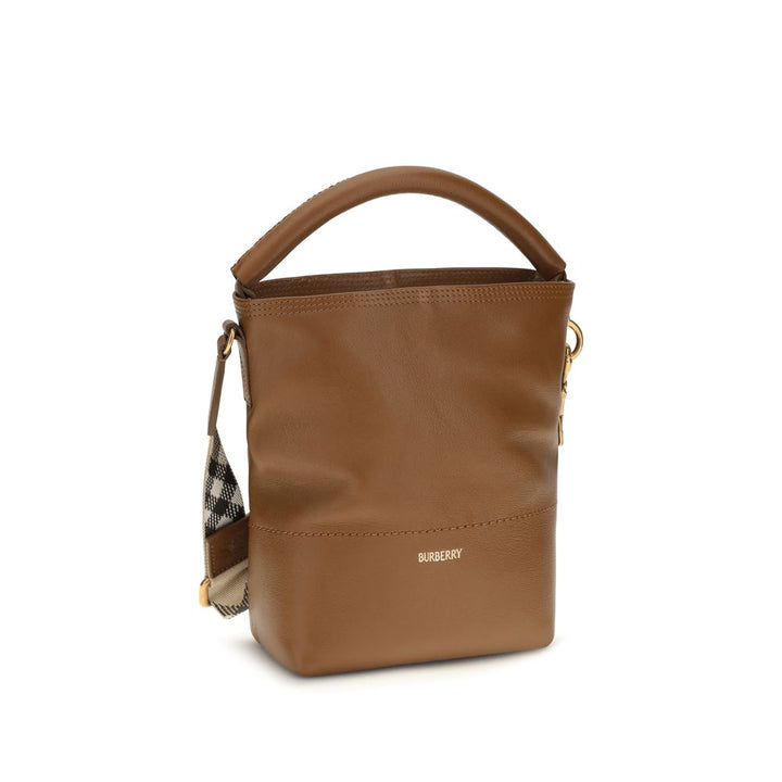 Burberry Brown Calf Leather Bos Taurus Bucket Bag