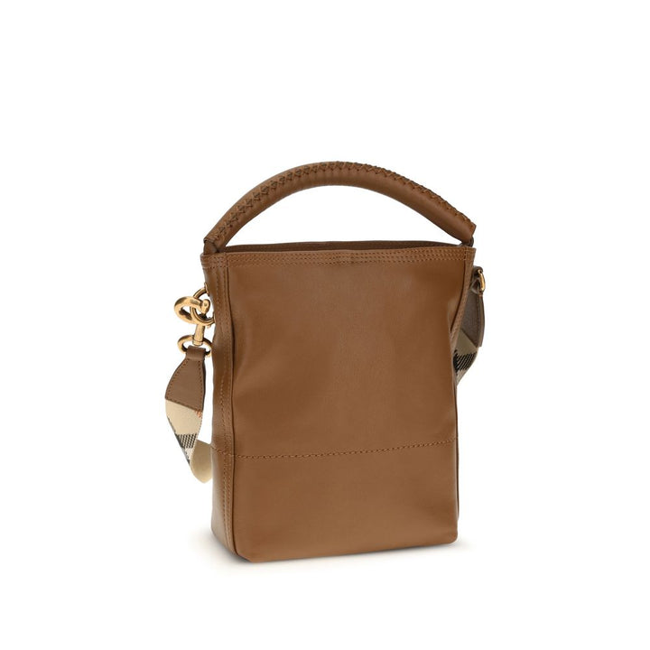 Burberry Brown Calf Leather Bos Taurus Bucket Bag