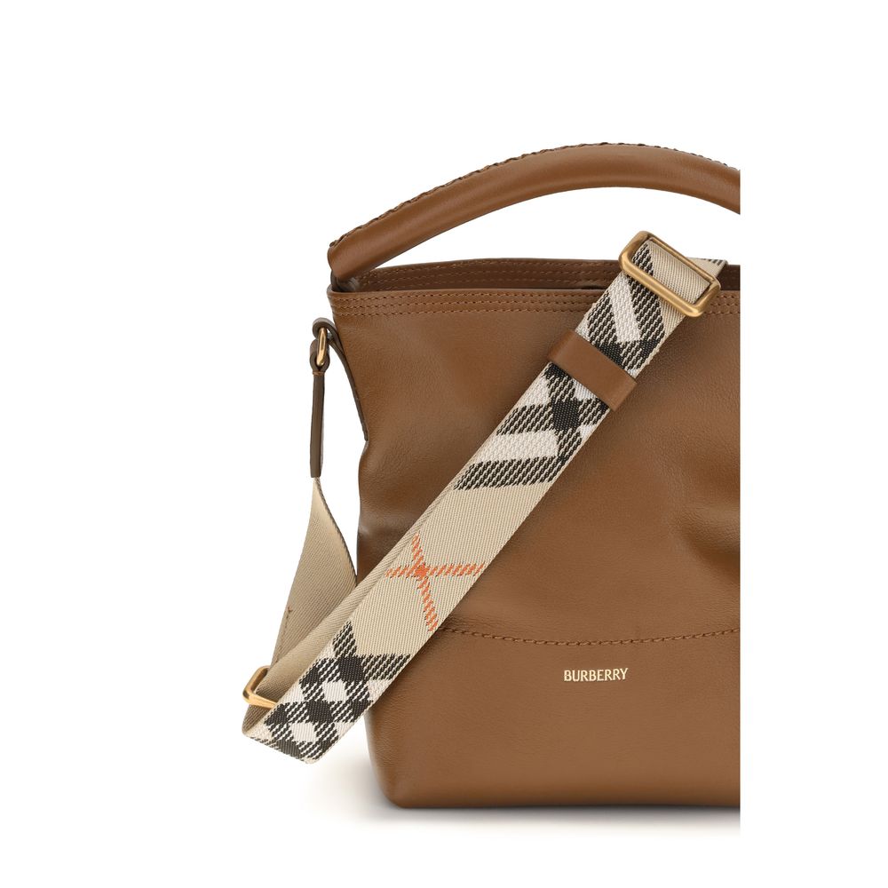 Burberry Brown Calf Leather Bos Taurus Bucket Bag