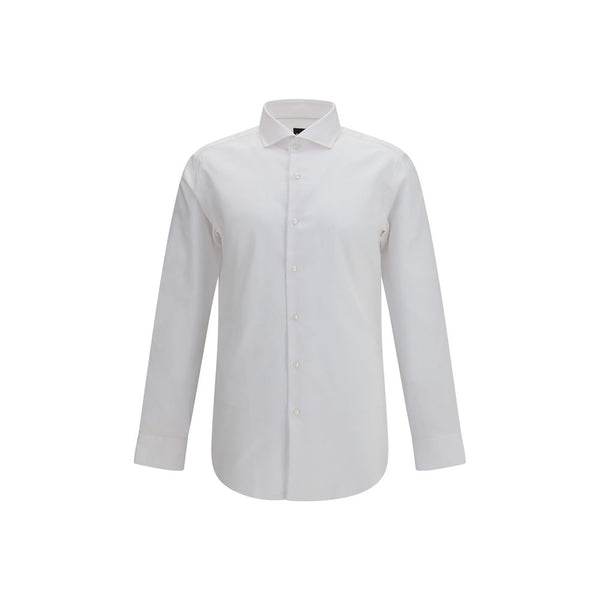 Hugo Boss Black White Cotton Dress Shirt