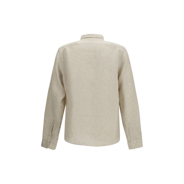 Hugo Boss Black Beige Linen Dress Shirt